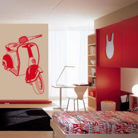 Vinilo Decorativo Moto Vespa