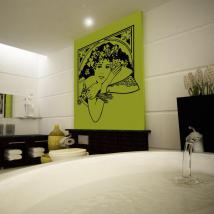 Vinilo Decorativo Mujer Tréboles