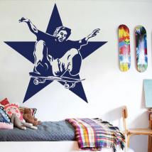 Vinilo Decorativo Patinador y Estrella