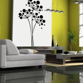 Vinilo Decorativo Flores y C&iacute;rculos