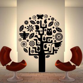 Vinilo Decorativo Árbol Azteca