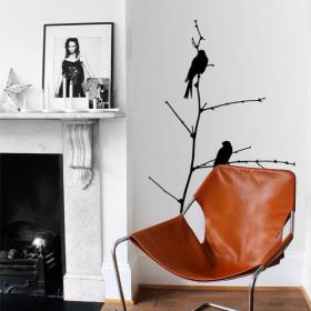Vinilo Decorativo Pájaros Sobre La Rama