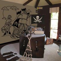 Decorar Paredes Barco Pirata
