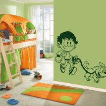 Decoración Paredes Niño Con Mascota