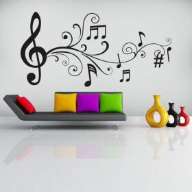 Vinilos Decorativos Notas Musicales