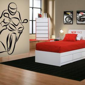 Vinilos Decorativos Moto de Carrera
