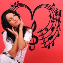 Vinilos Decorativos Corazón Musical