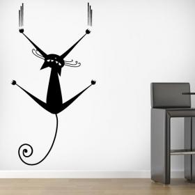 Vinilos Decorativos Gato En La Pared