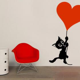 Decorar Paredes Gato Romántico