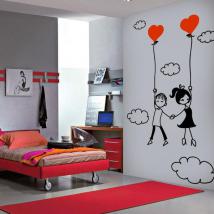 Vinilos Decorativos Románticos Amor En Las Nubes