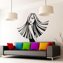 Vinilos Decorativos Paredes Silueta Mujer Estilo