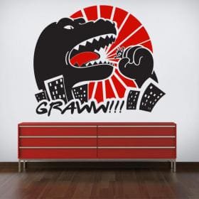 Vinilo Decorativo Pared Godzilla