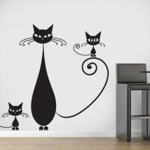 Vinilos Decorativos Familia de Gatos