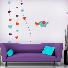 Vinilos Decorativos Paredes Corazones Románticos