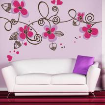 Vinilos Decorativos Flores y Corazones Spanish 757