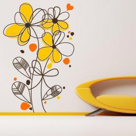 Vinilos Decorativos Flores Románticas