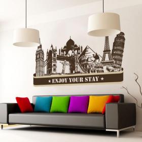 Vinilos Ciudades Enjoy Your Stay