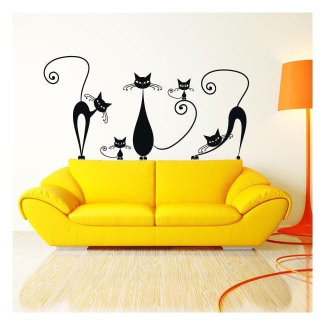 🥇 Vinilos Decorativos Adhesivos y Pegatinas Gatos 🥇