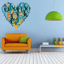 Vinilos Decorativos Textos Corazón Love