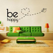 Vinilos Decorativos Textos y Frases Be Happy