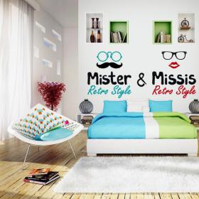 Vinilos Decorativos Cabeceros Cama Mr and Missis