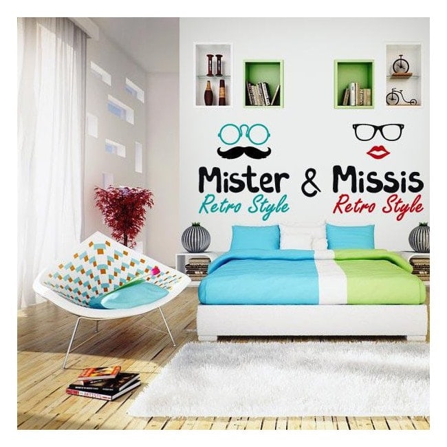 🥇 Vinilos Decorativos Cabeceros Cama Mr and Missis 🥇