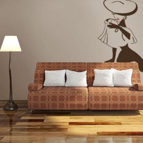 Vinilos Decorativos Silueta Mujer Glamour Vintage