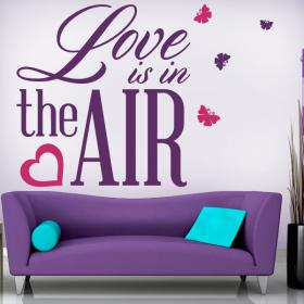Vinilos Decorativos Frases Love Is In The Air