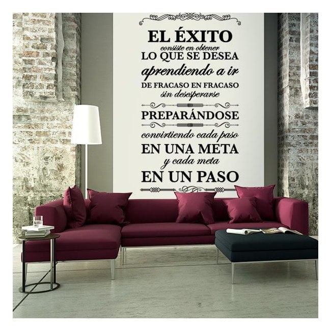 Albardilla Floración posponer 🥇 Vinilos Decorativos Citas y Frases El Éxito 🥇