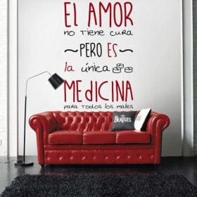 Vinilo Decorativo Adhesivo Medicina de Amor