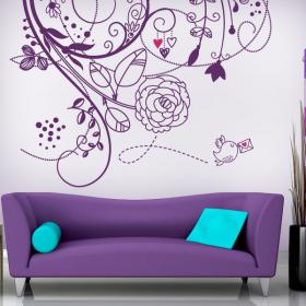 Vinilos Pared Flores De Amor