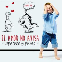 Vinilo Decorativo El Amor No Avisa Aparece y Punto