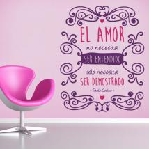 Vinilo Decorativo Frase Romántica Paulo Coelho