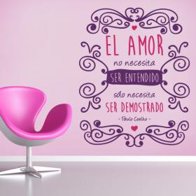 Vinilo Decorativo Frase Rom&aacute;ntica Paulo Coelho
