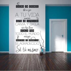 Vinilo Decorativo Sue&ntilde;a En Grande Y S&eacute; T&uacute; Mismo