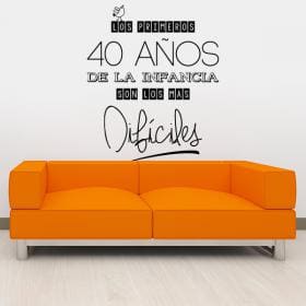 Vinilo Decorativo Primeros 40 A&ntilde;os De La Infancia