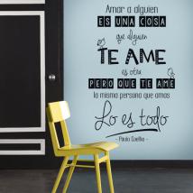 Vinilo Decorativo Amar A Alguien Es Una Cosa