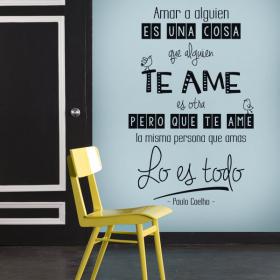 Vinilo Decorativo Amar A Alguien Es Una Cosa