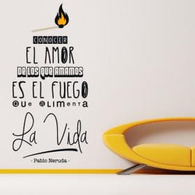 Vinilo Decorativo Frase Pablo Neruda