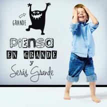 Vinilo Decorativo Piensa En Grande Y Serás Grande