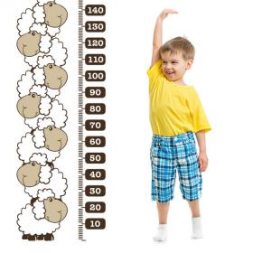 Vinilo Decorativo Medidor Estatura Ovejas Infantiles