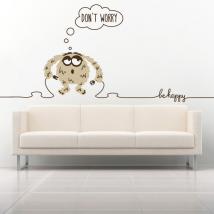 Vinilos Decorativos Textos Be Happy