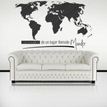 Vinilo Mapamundi Ciudadanos De Un Lugar Llamado Mundo