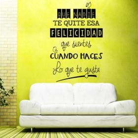 Vinilos Decorativos Adhesivos Frases Felicidad