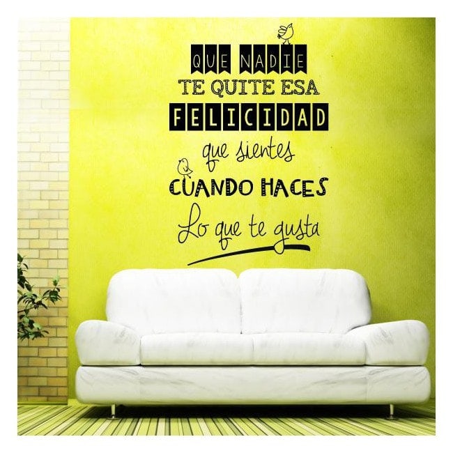 Vinilo Decorativo Frase Que seas tan Feliz – DECORATINA VINILOS TIENDA