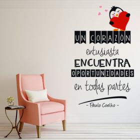 Vinilos Decorativos Frases Paulo Coelho Un Corazón