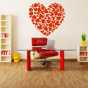 Vinilos Decorativos Coraz&oacute;n Con Corazones