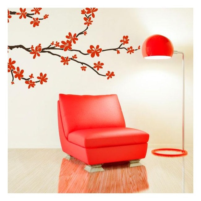 Vinilo Decorativo infantil ciudad arbol rama adhesivo pared JM8358