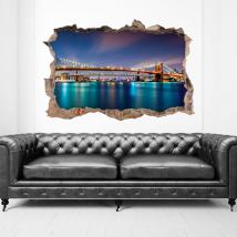 Vinilos 3D Puente De Brooklyn