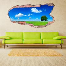 Vinilo 3D Árbol En El Horizonte